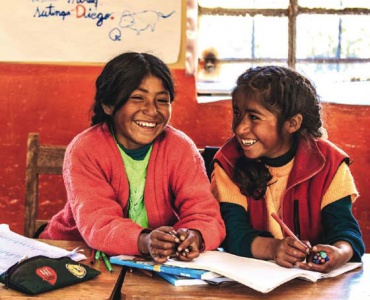 Indianenkinderen in Peru