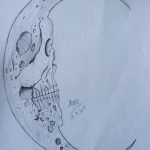 Maryam maakte een tekening van deze maan, als symbool voor Syrië