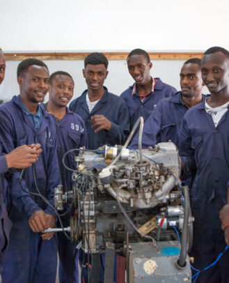Studenten in Kenia